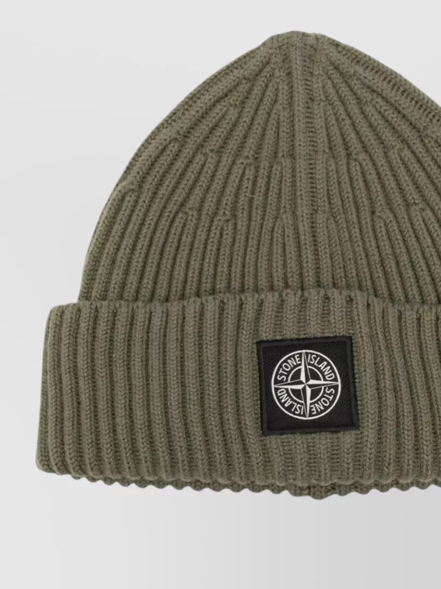 Stone Island Ribbed Wool Beanie
