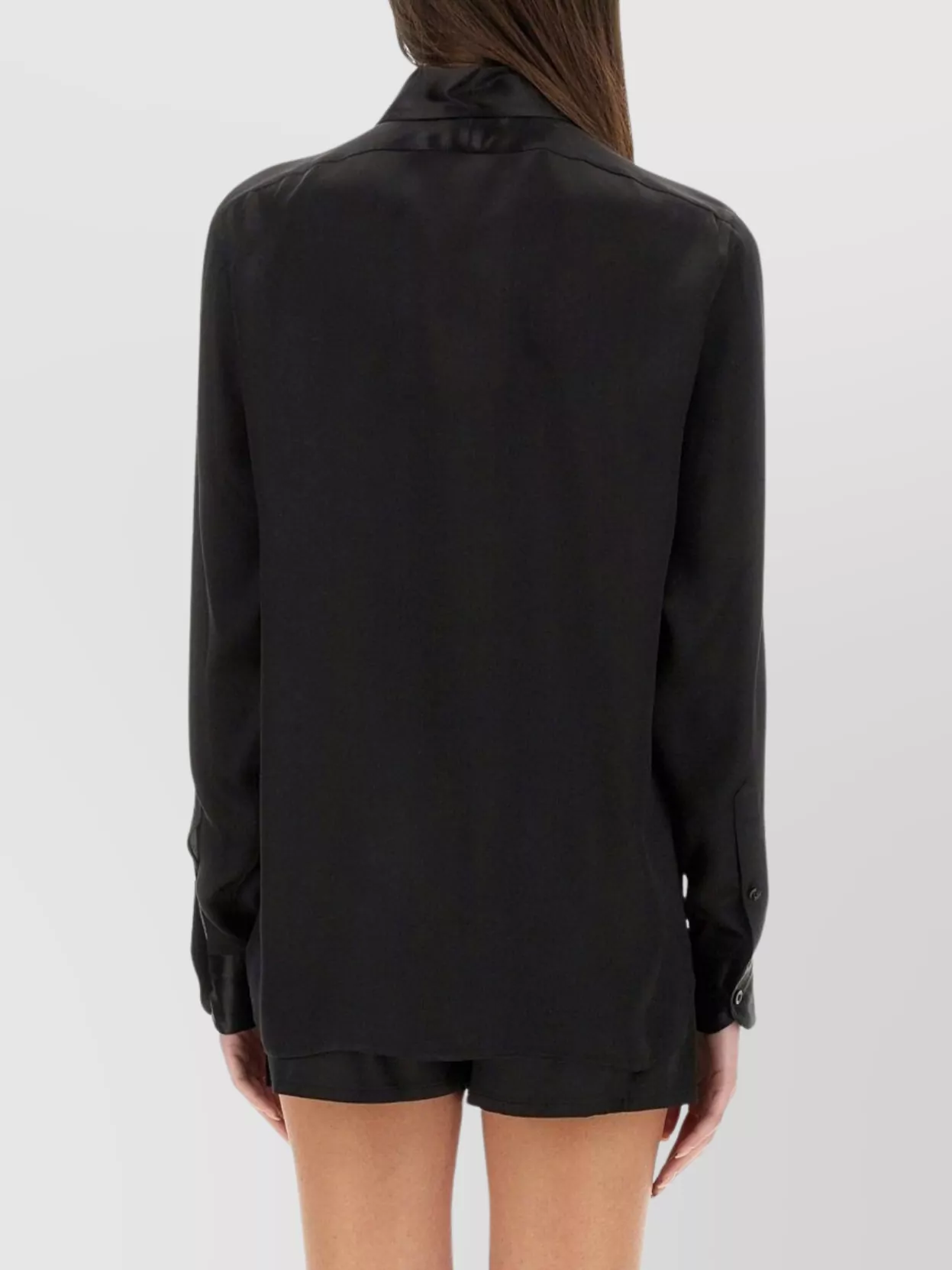 Shop Tom Ford Collared Neck Silk Shirt