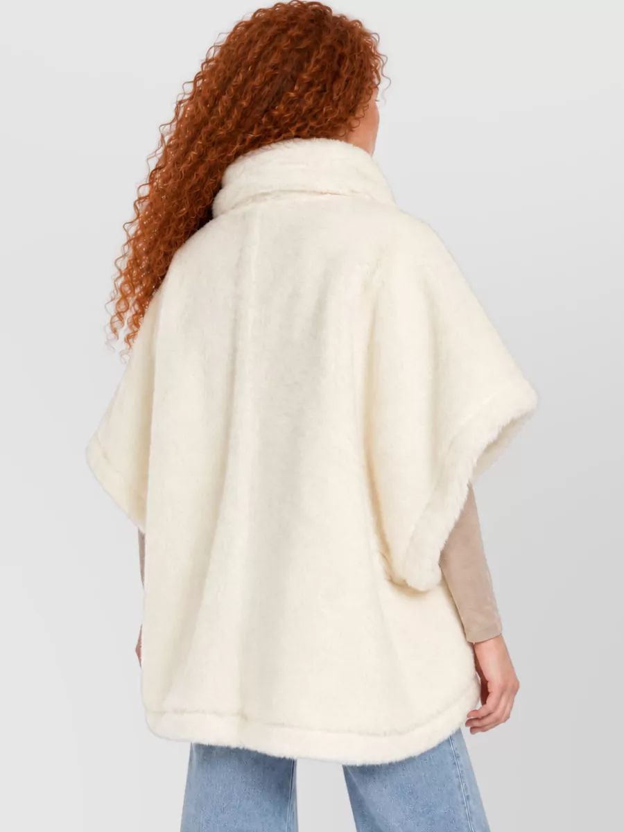 Max Mara Silk Alpaca Virgin Wool Cape