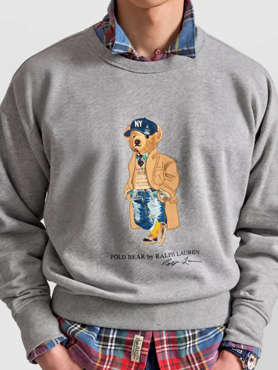 Polo Ralph Lauren Cotton-Blend Polo Bear Crew-Neck Sweatshirt