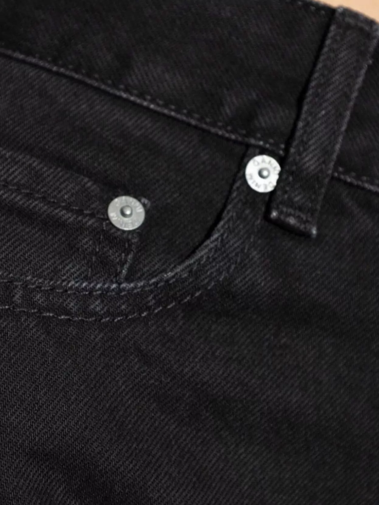 Ganni Denim Trousers With Cropped Leg And Rivet Detailing