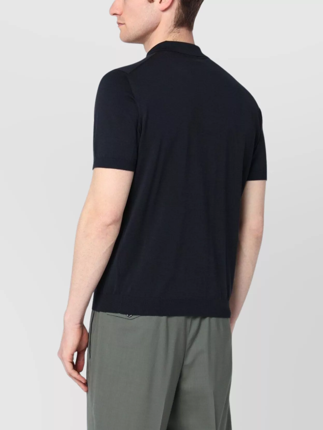 Drumohr Cotton Polo Shirt With Short Sleeves And Collar