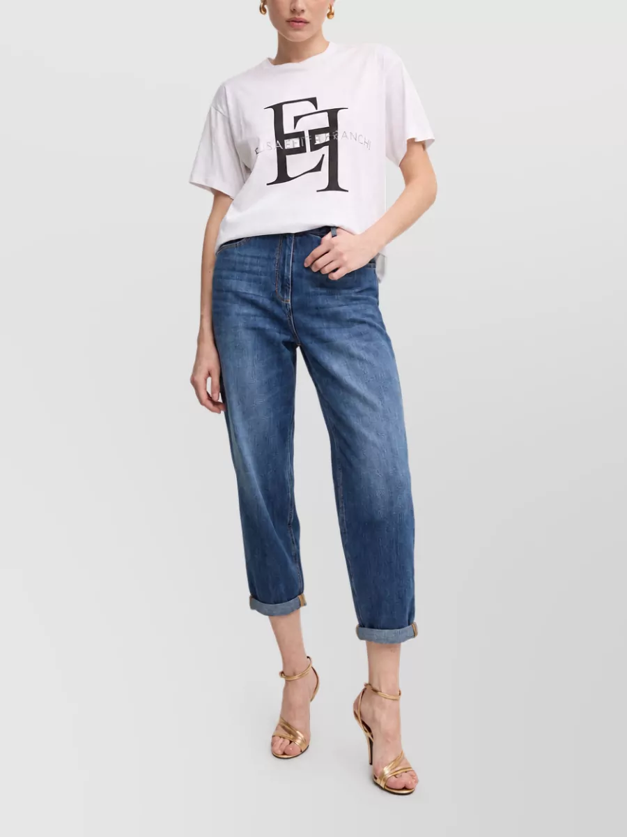 Elisabetta Franchi Cropped Jeans