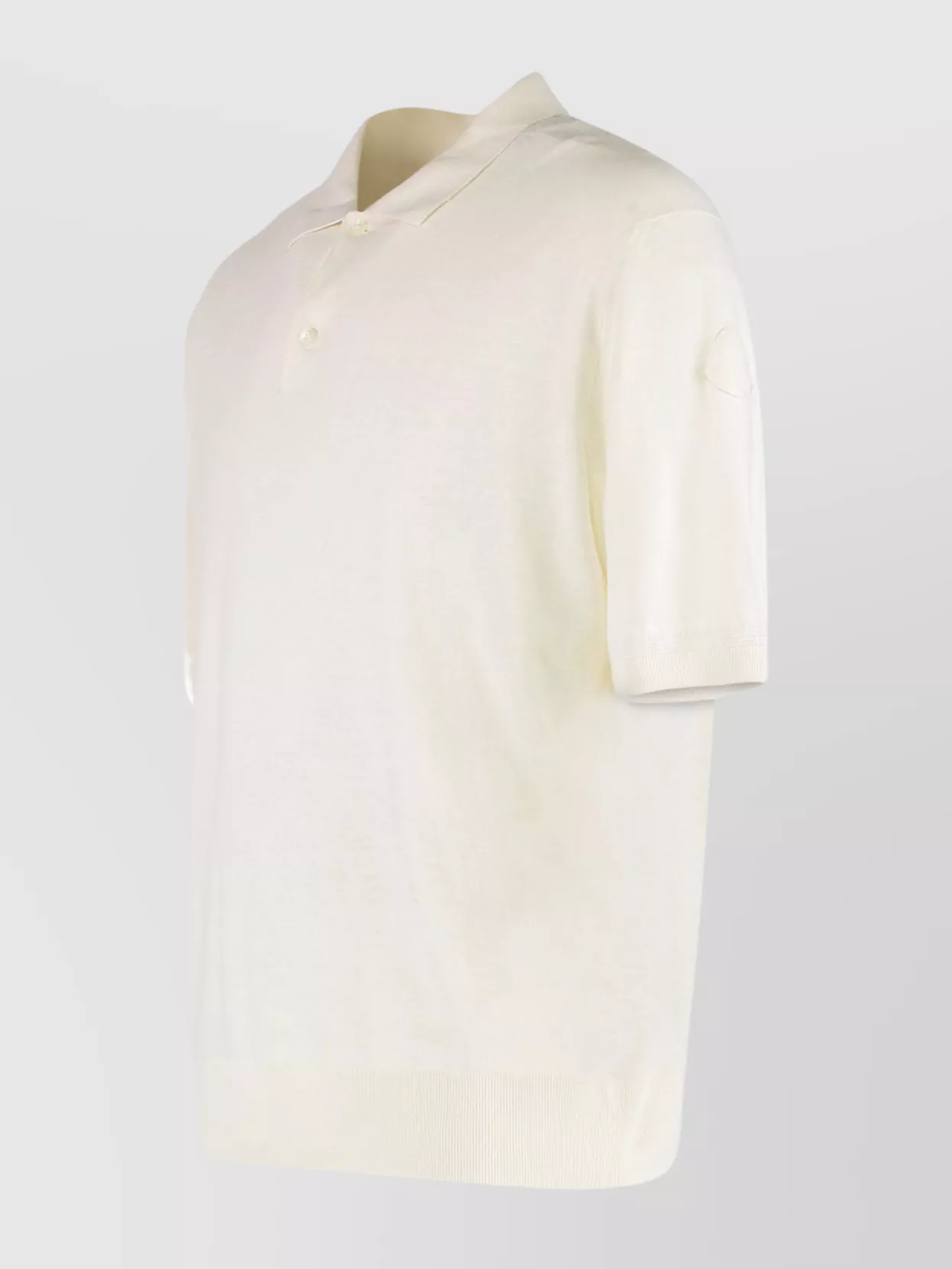 Moncler Polo Collar Ribbed Hem Short Sleeves
