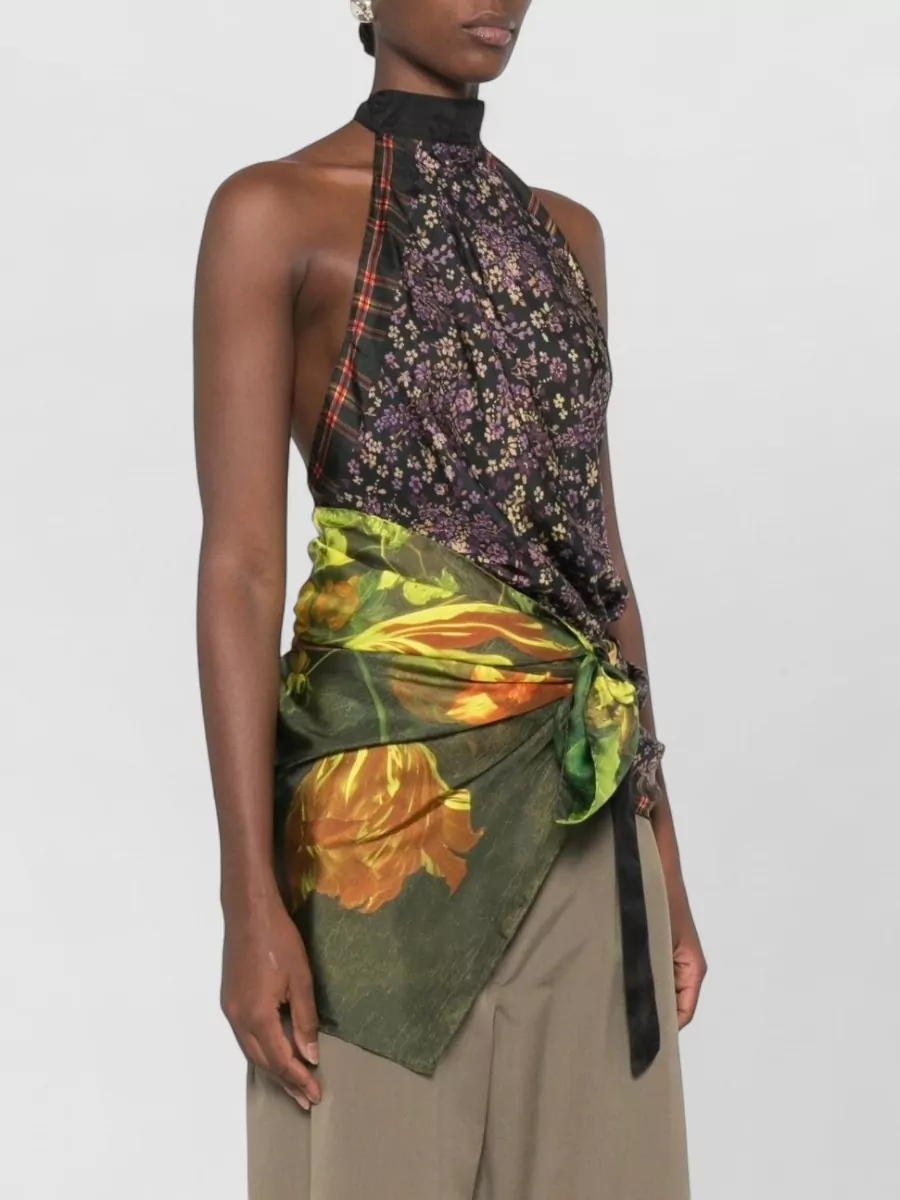 Dries Van Noten Silk Sleeveless Bodysuit