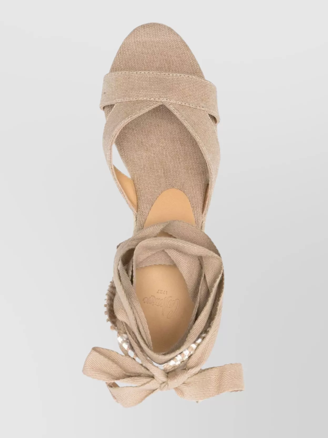 Castaner Bow Detail Canvas Wedge Espadrilles
