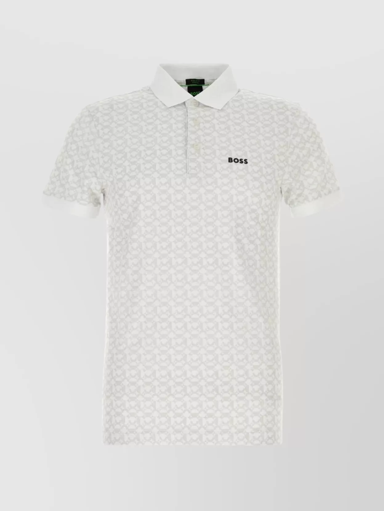 Hugo Boss White Stretch Cotton Polo Shirt In White