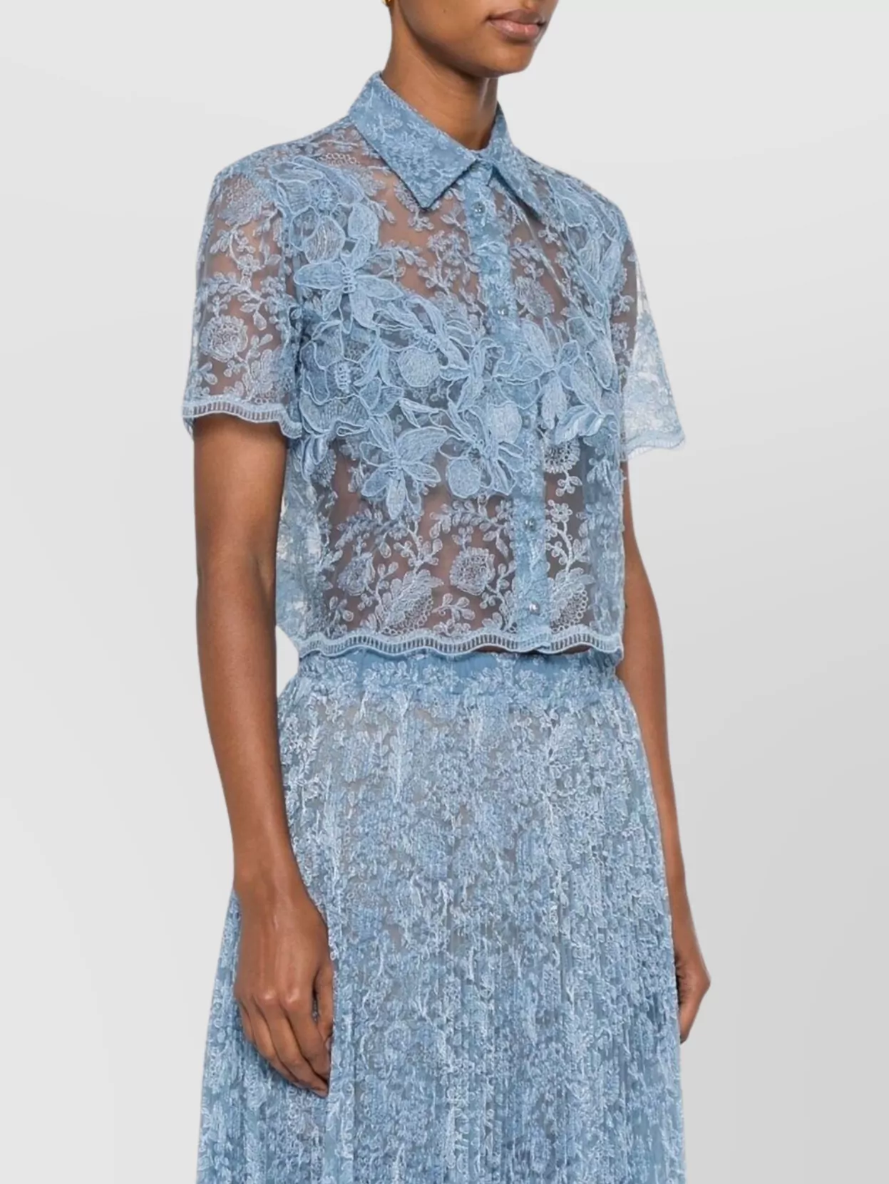 Ermanno Scervino Casual lace tops floral embroidery | The