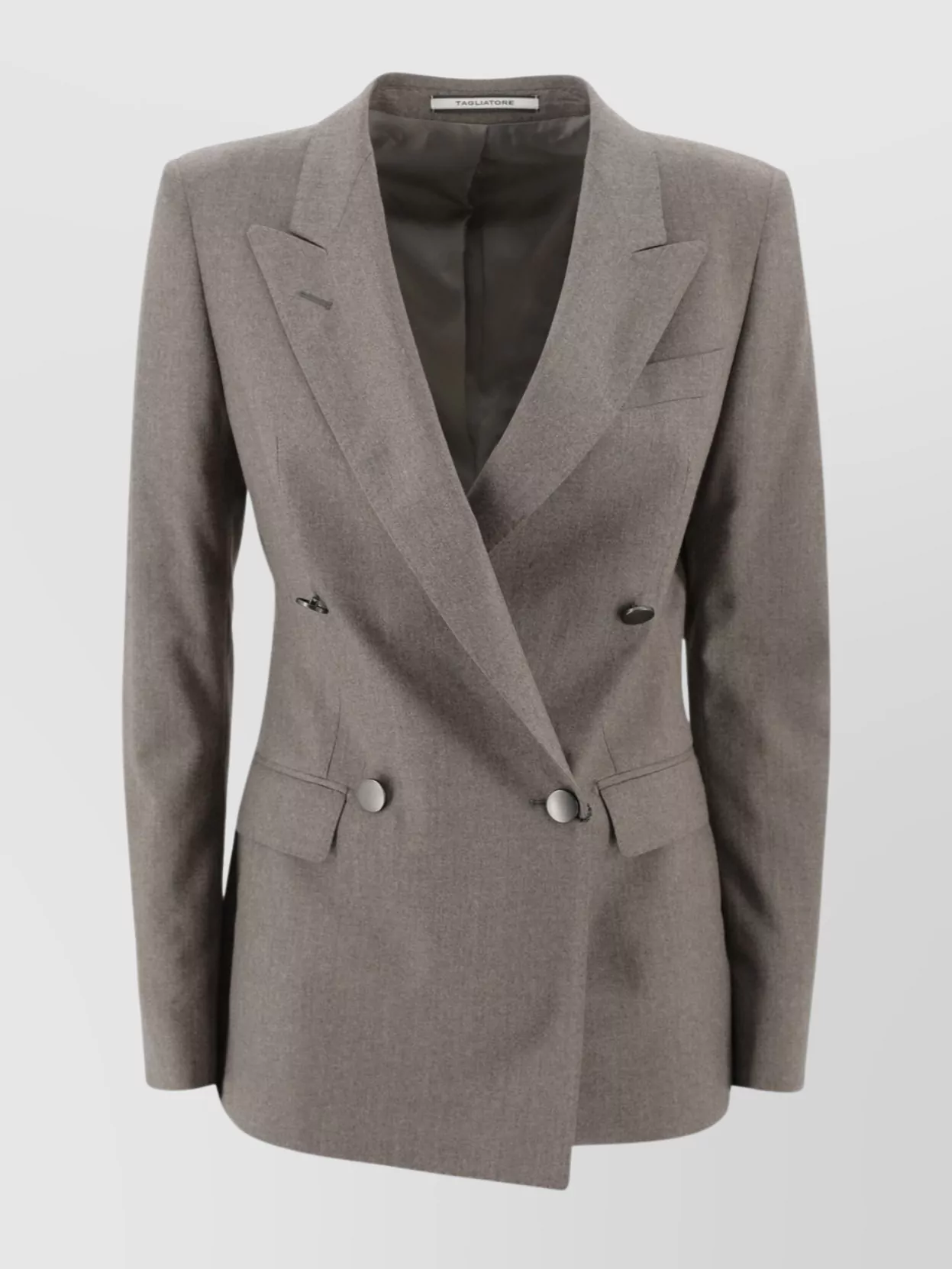 Tagliatore Tailored Jacket With Back Vent And Flap Pockets In Gray