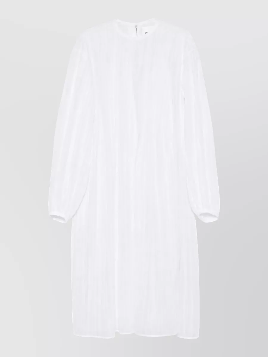 Jil Sander pleated cotton midi dress