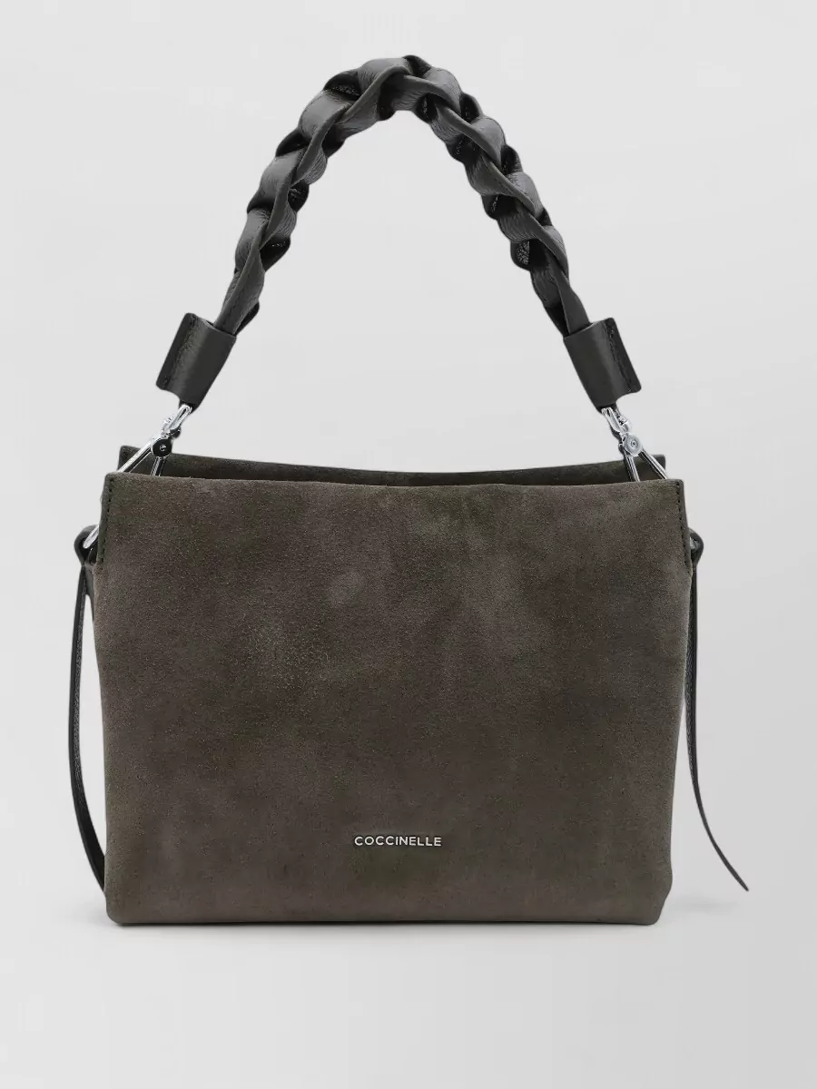 Coccinelle leather suede clutch bag