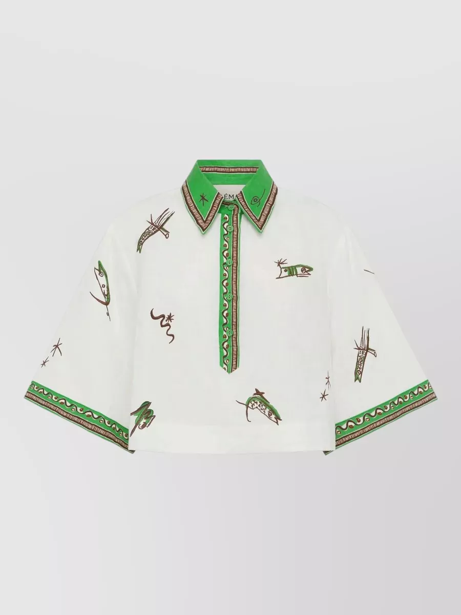 Alémais Linen Embroidered Shirt