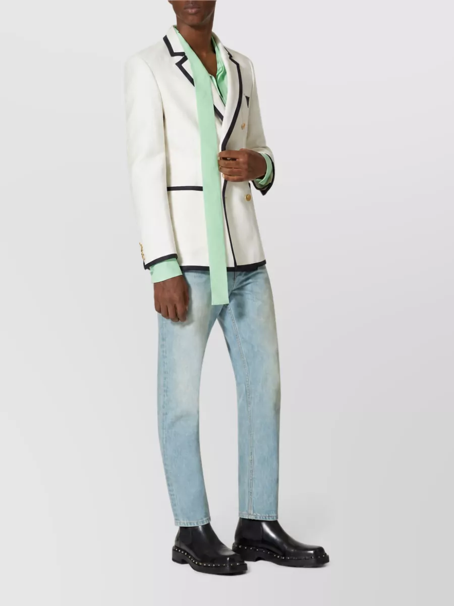 Valentino Denim Straight-Leg Trousers