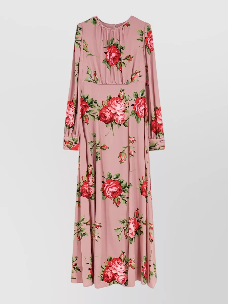 Dolce&Gabbana silk floral-print maxi dress