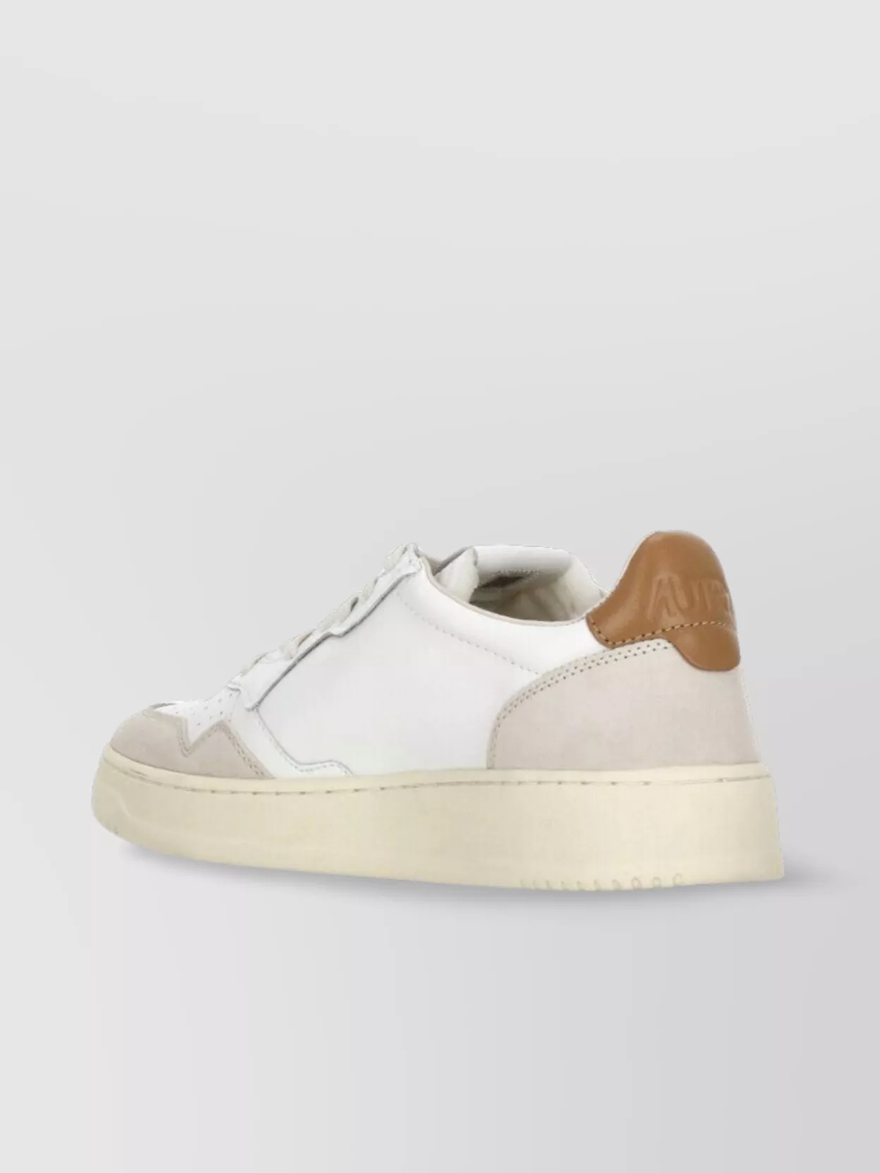 Autry Low Top Leather Sneakers With Perforated Toe
