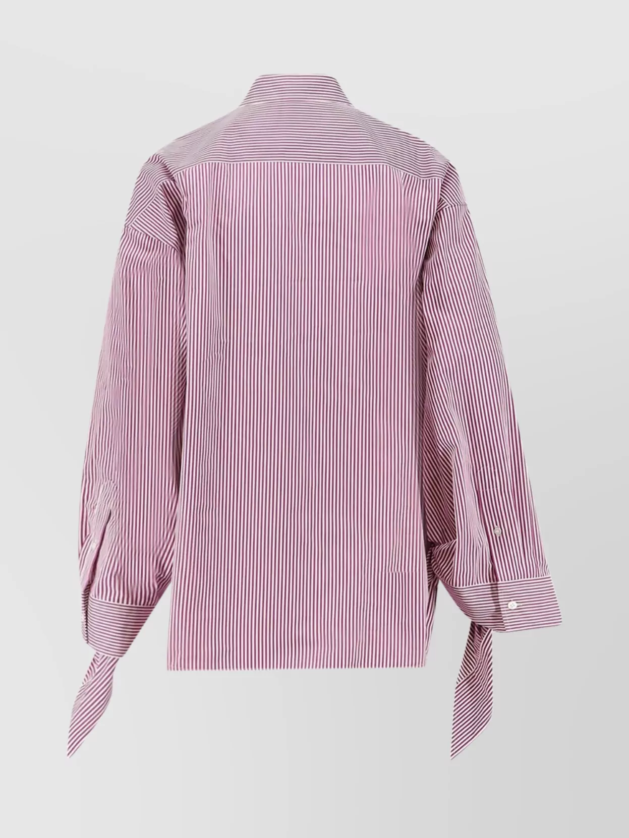Balenciaga Striped Long Sleeve Top For Casual Wear In Pink