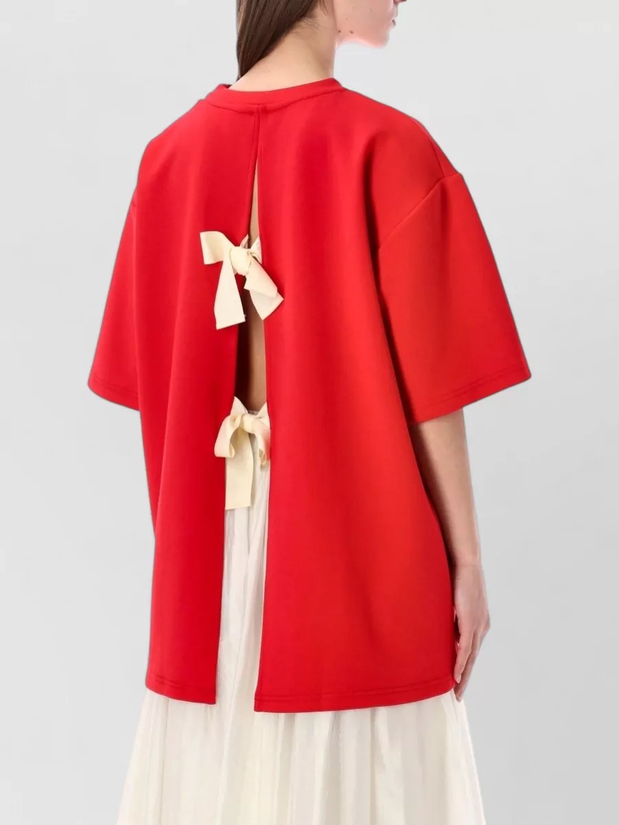 The Garment Cotton Oversized Open Back Short Sleeve T Shirt Dress