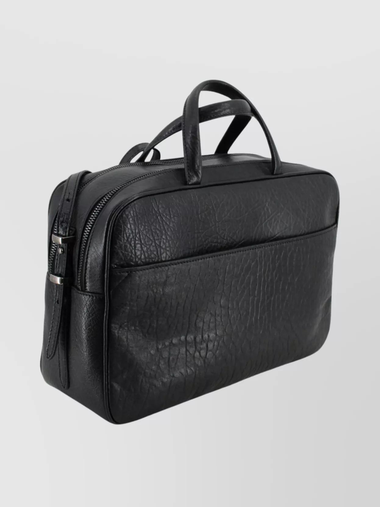 Weekend Max Mara Spacious Nappa Leather Cross-body Satchel In Black