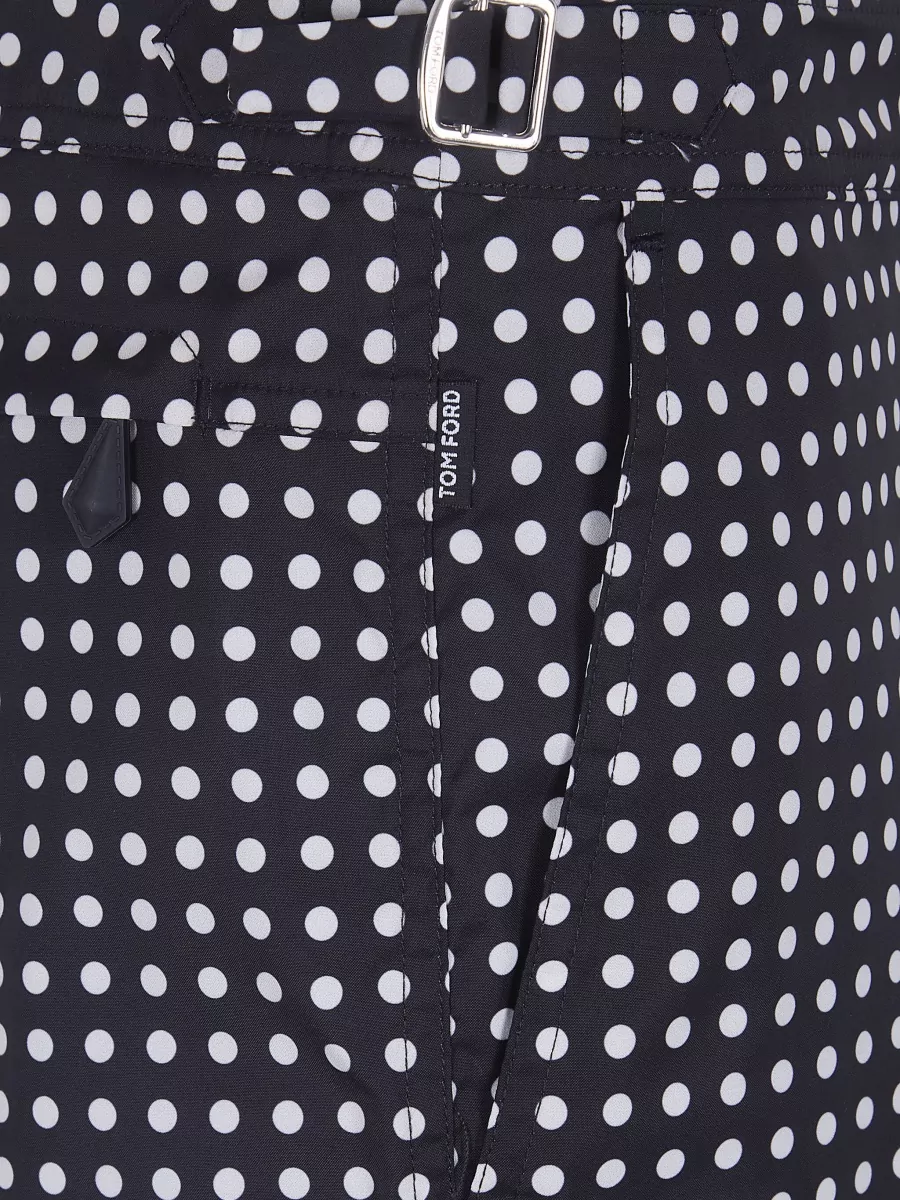 Tom Ford Micro Dot Print Compact Popeline Swim Shorts