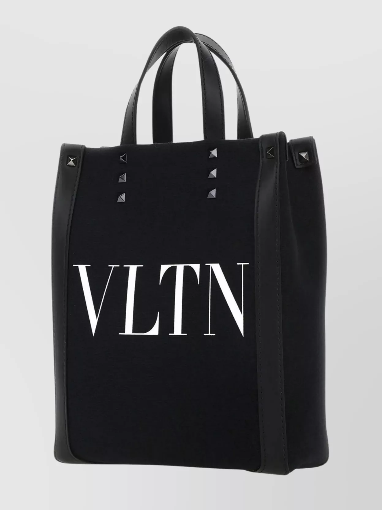 Shop Valentino Mini Vltn Ecolab Shopping Bag With Leather Accents
