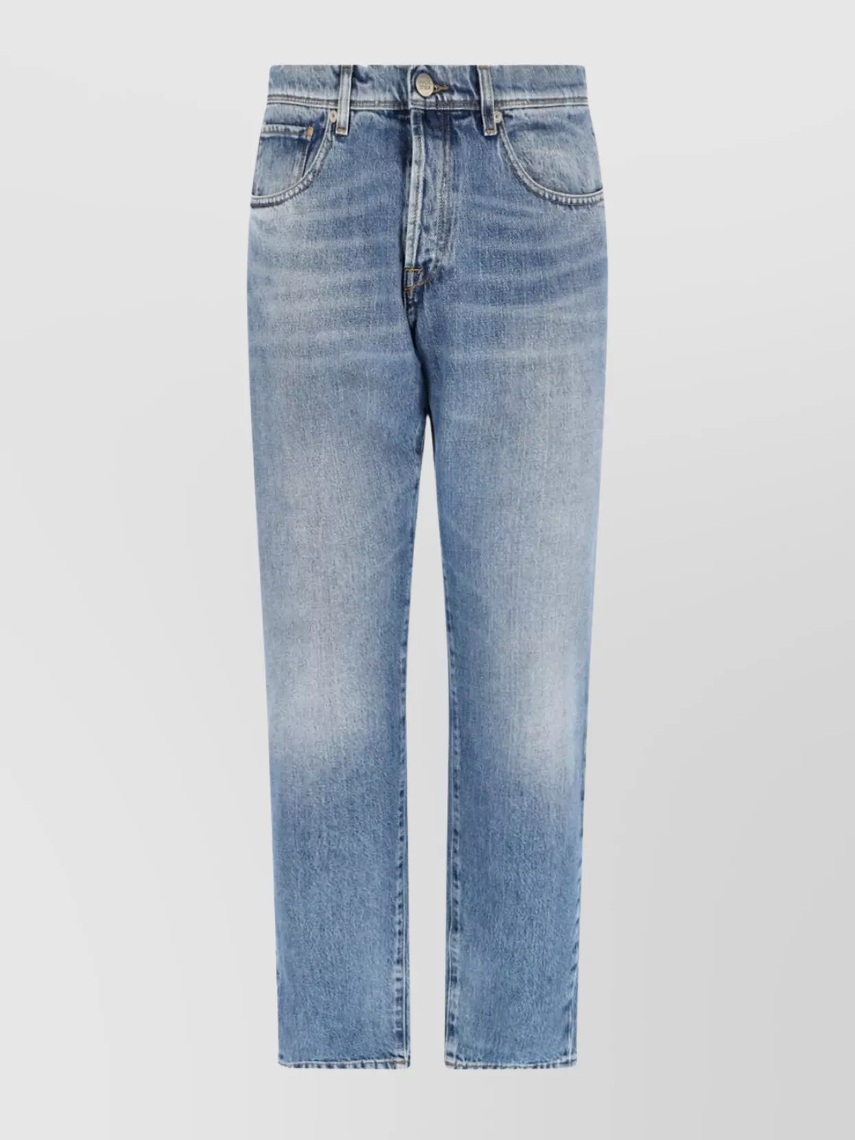 Incotex Straight Leg Five-pocket Trousers With Belt Loops In Blue