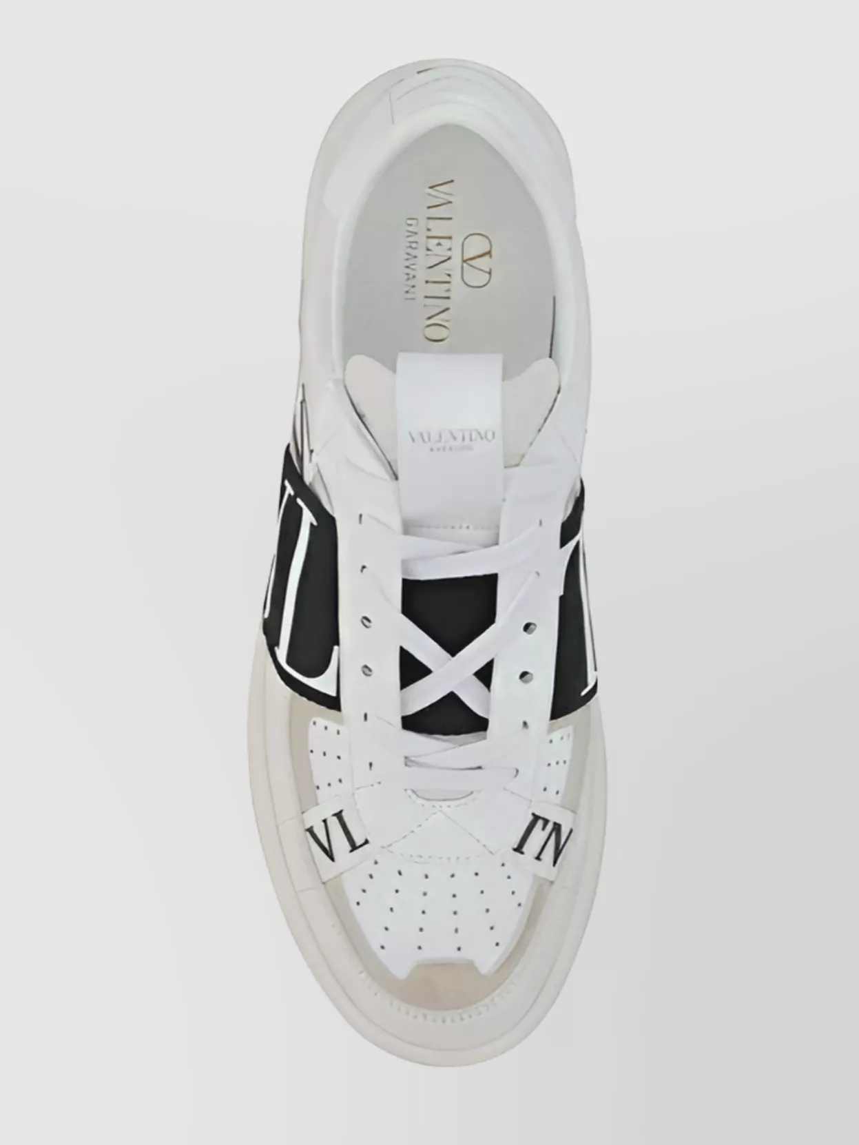 Valentino Vl7n Leather And Fabric Low-top Sneakers