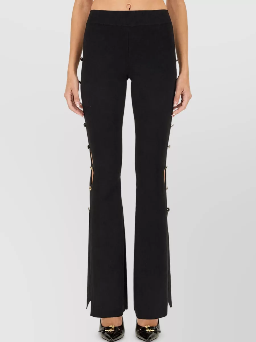 Versace Jeans Couture cutout flared trousers