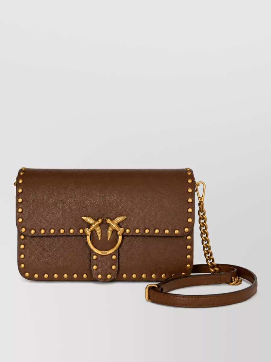 Pinko love bag leather clutch bag