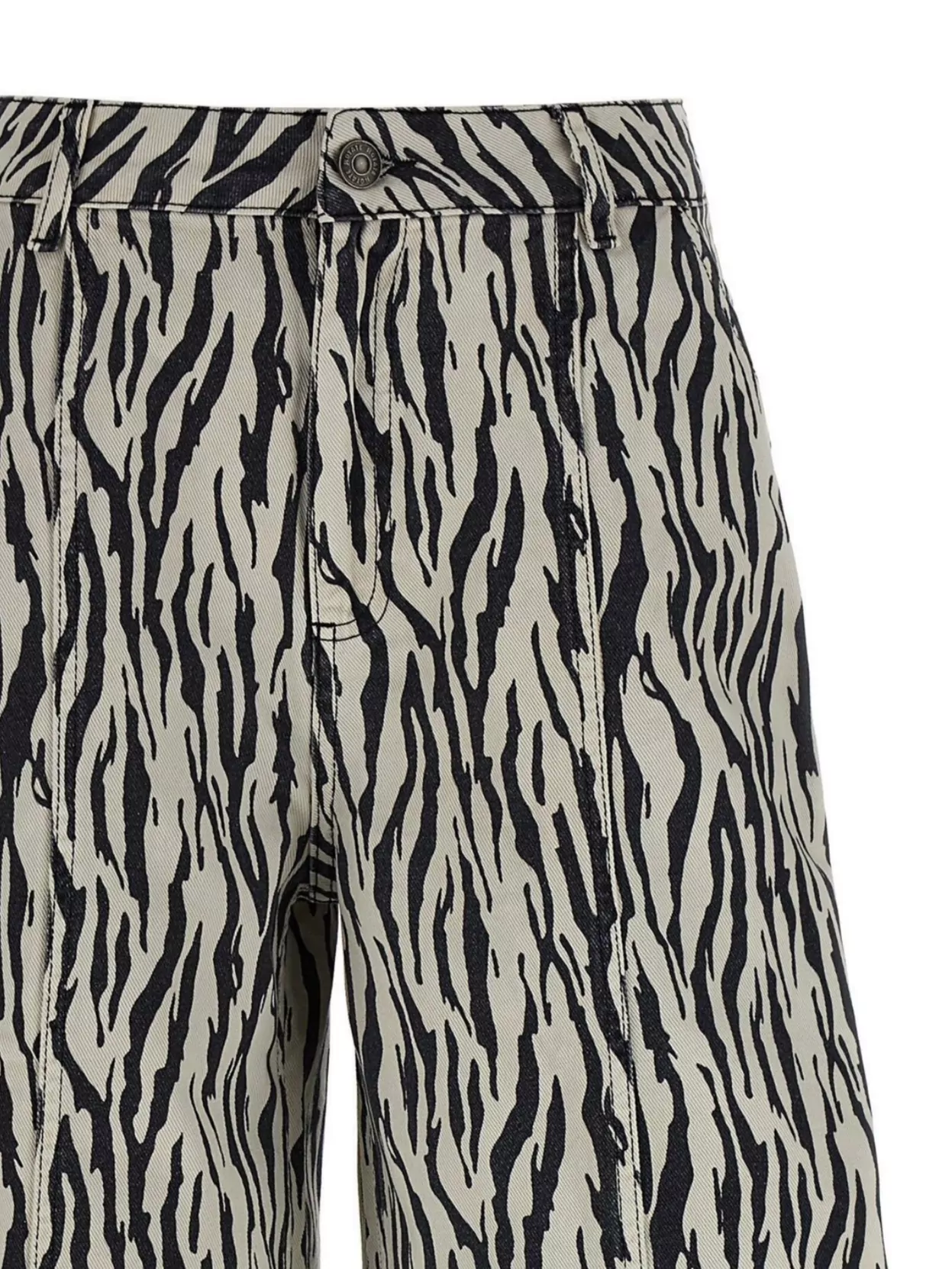 Rotate Birger Christensen Printed Cotton Twill Cargo Pants In Black