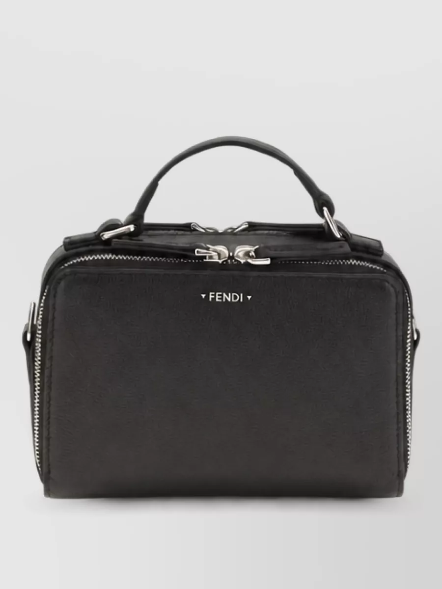 Fendi leather phone holder clutch bag
