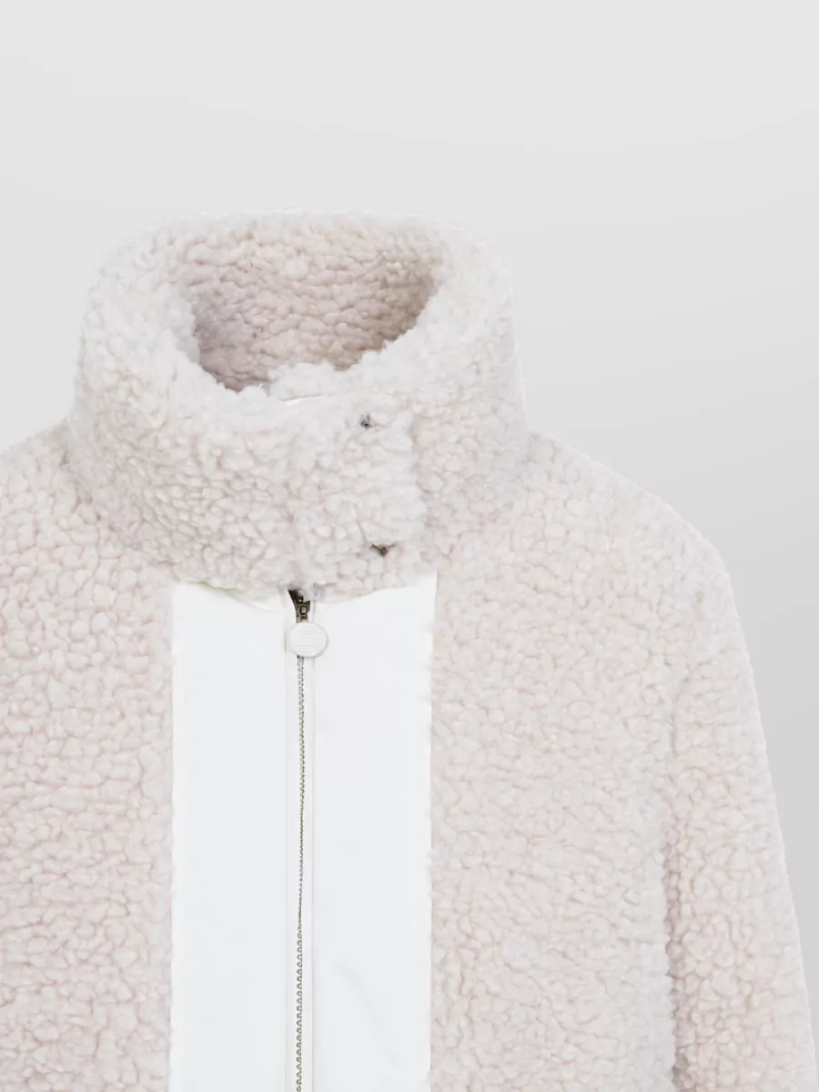 Moncler Quilted Faux Fur Down Jacket
