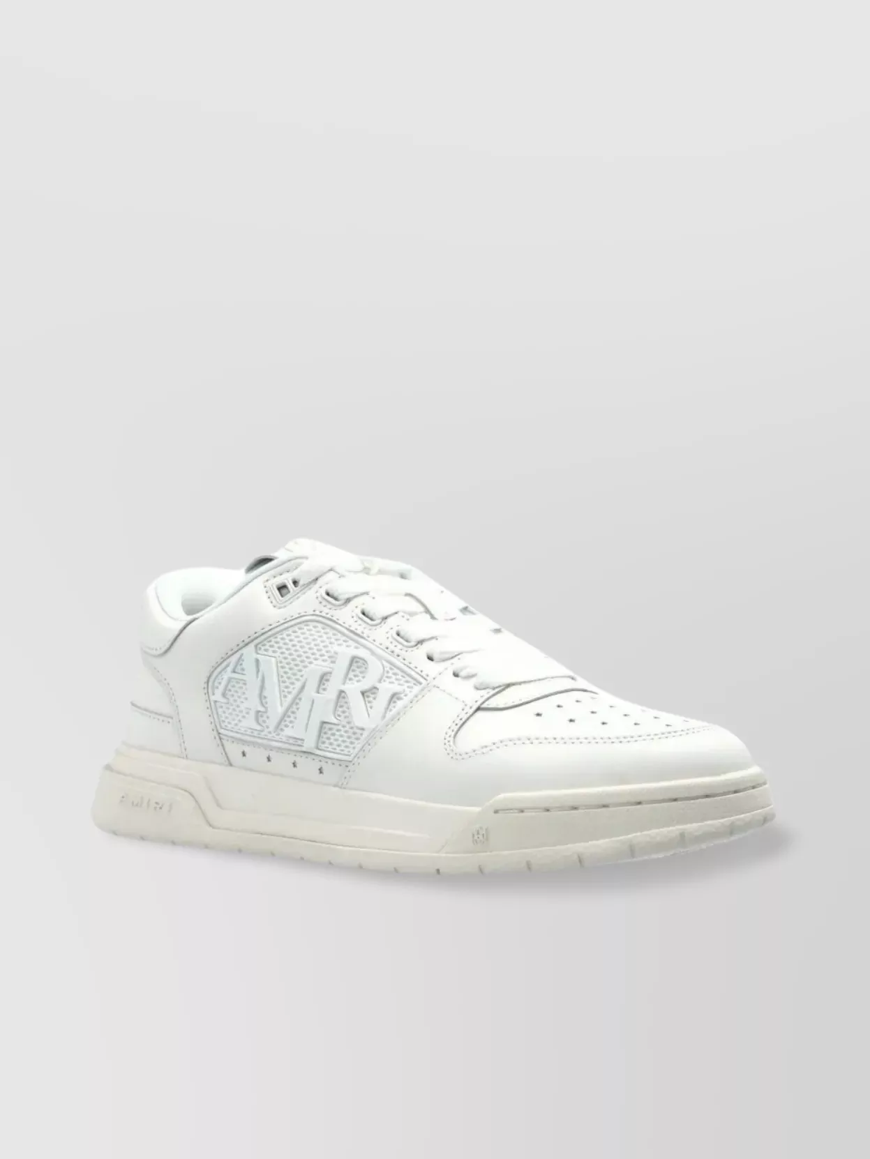 Amiri Low Top Sneakers Featuring Perforated Detailing In White