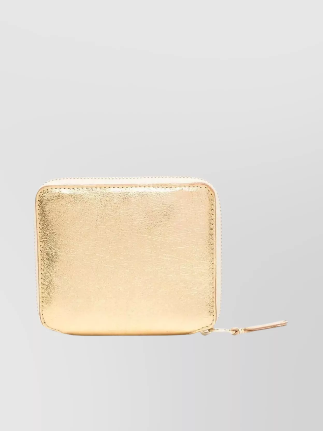 Comme Des Garçons Shiny Metallic Wallet Gold Finish