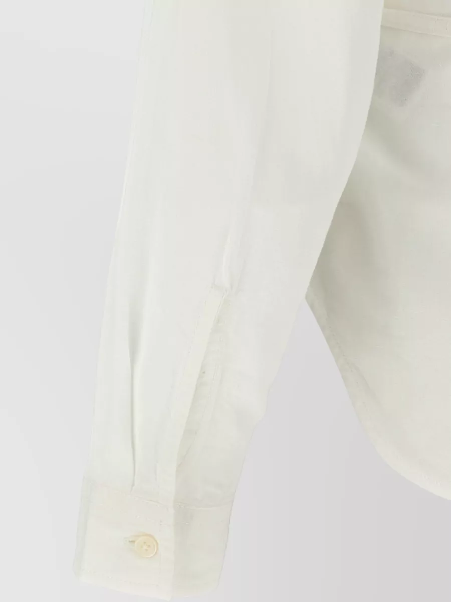 Diesel Draped Wrap Shirt Long Sleeves Collar