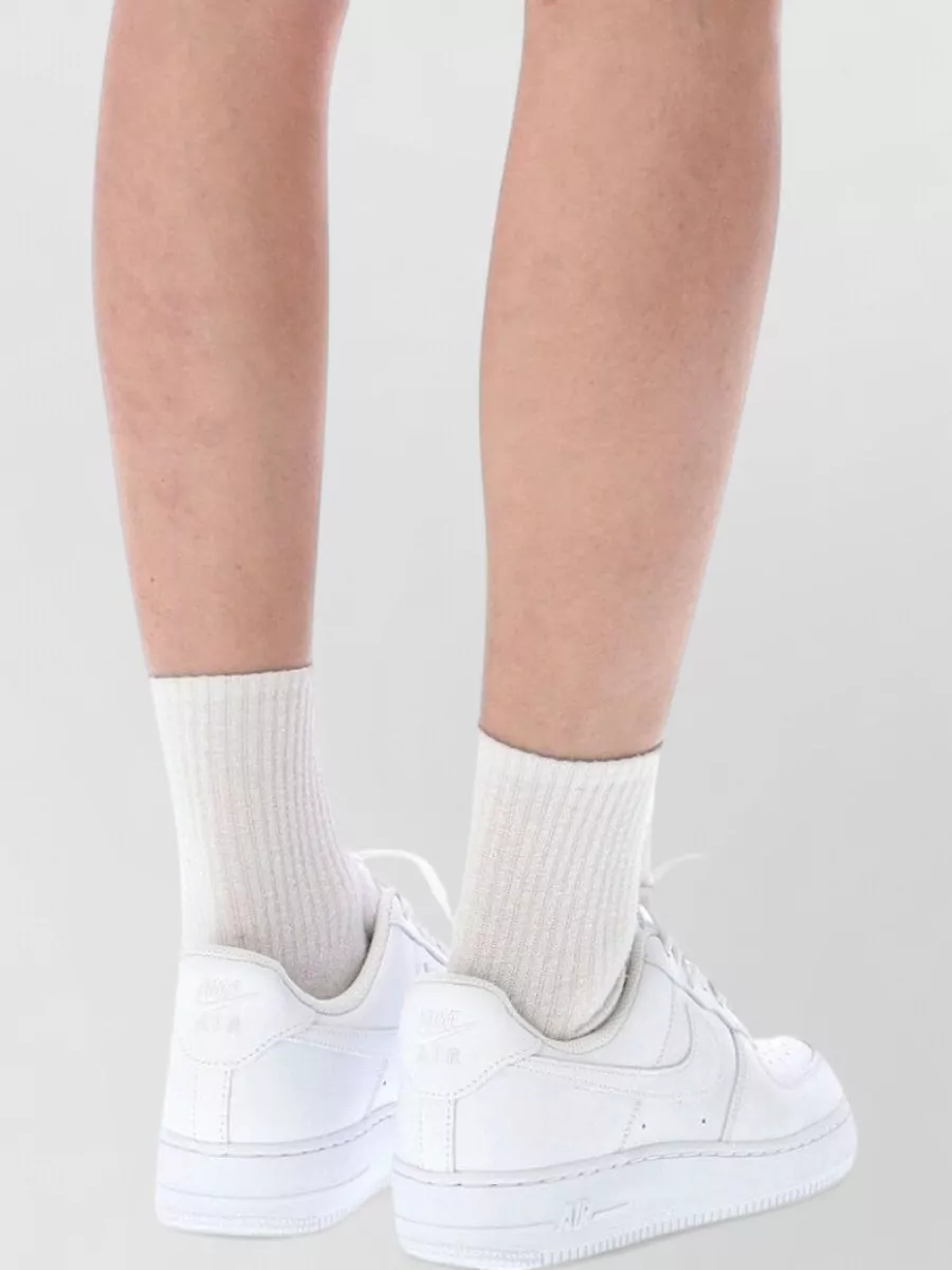 Nike Striped Mid-Rise Pleated Poplin Shorts
