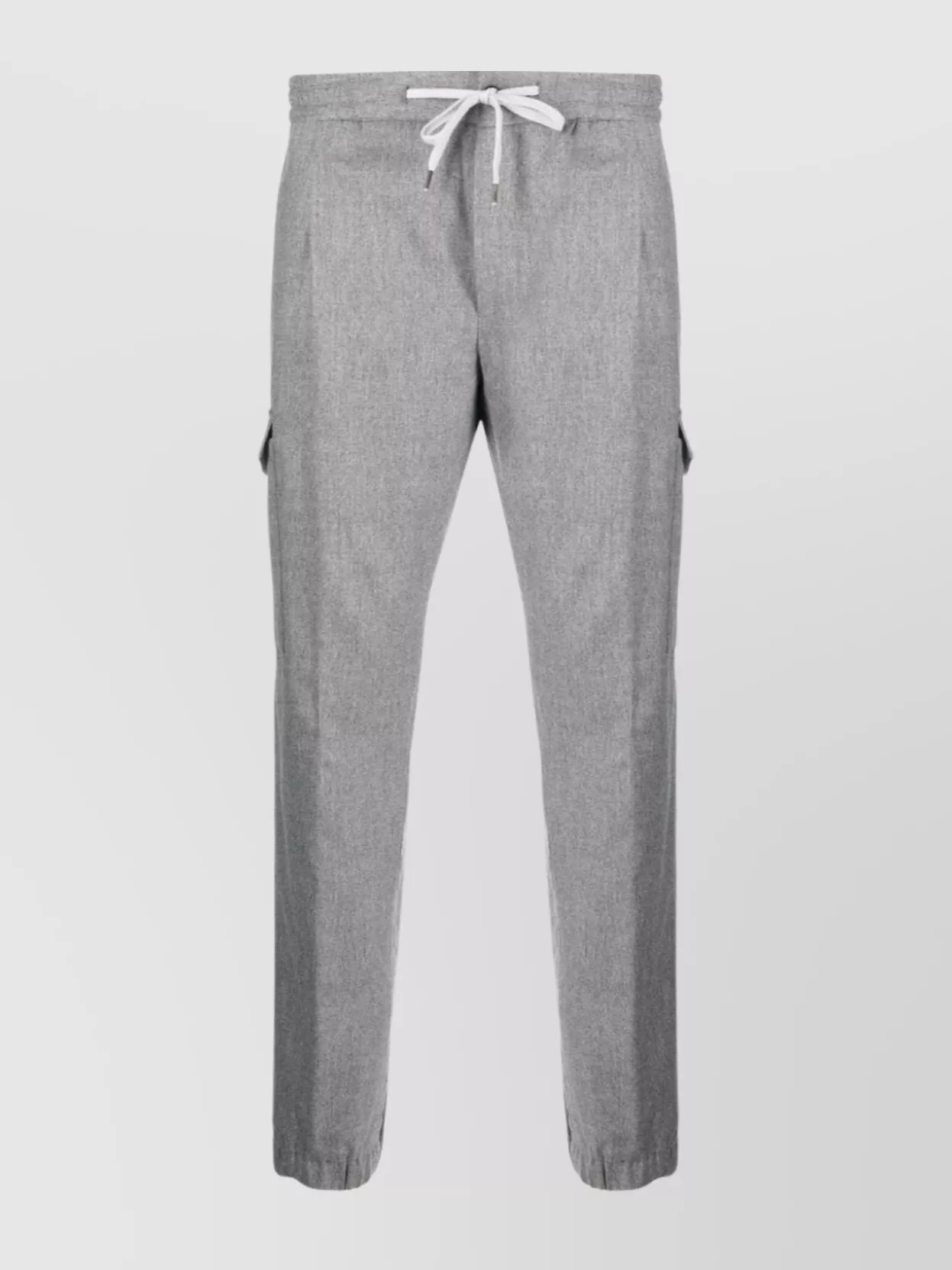 Shop Pt Torino Cargo Pocket Tapered Trousers In Grey