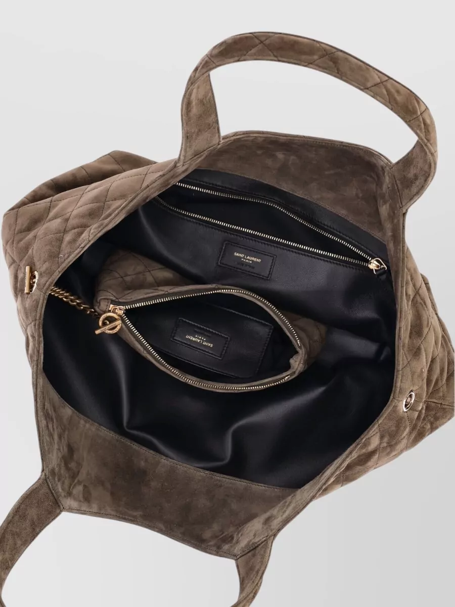 Saint Laurent Icare Medium Leather Tote Bag