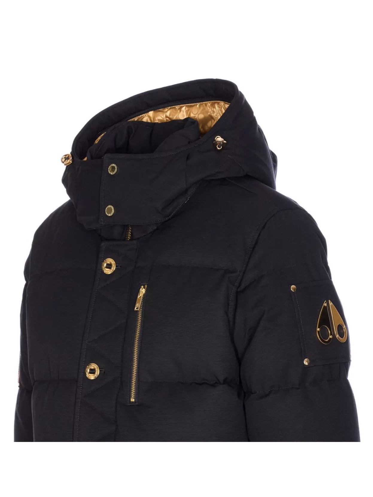Moose Knuckles Luxe Padded Jacket With High Neck And Hood