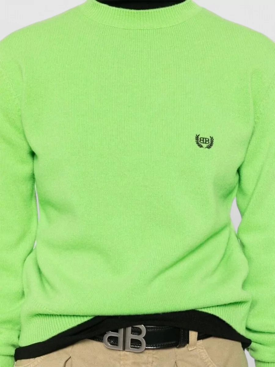 Balenciaga Logo Wool Crew Neck Jumper