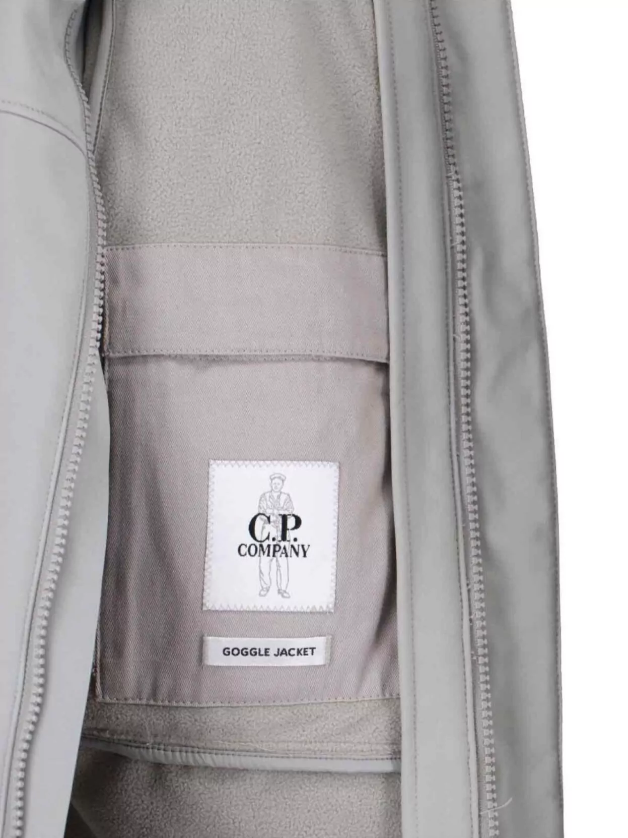 C.p. Company Sleeveless Soft Shell Jacket Hood In Gray