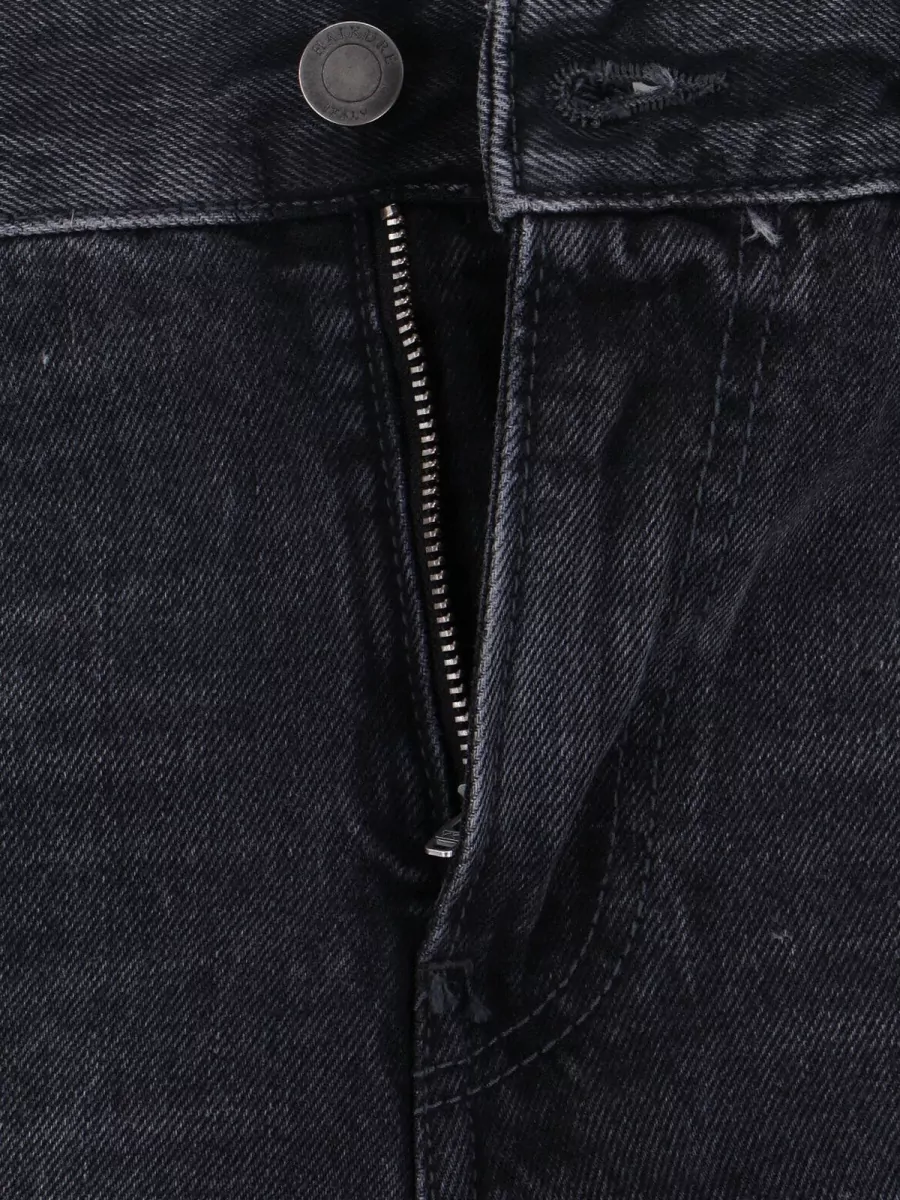 Haikure Straight Trousers Five Pocket Belt Loops Rivets