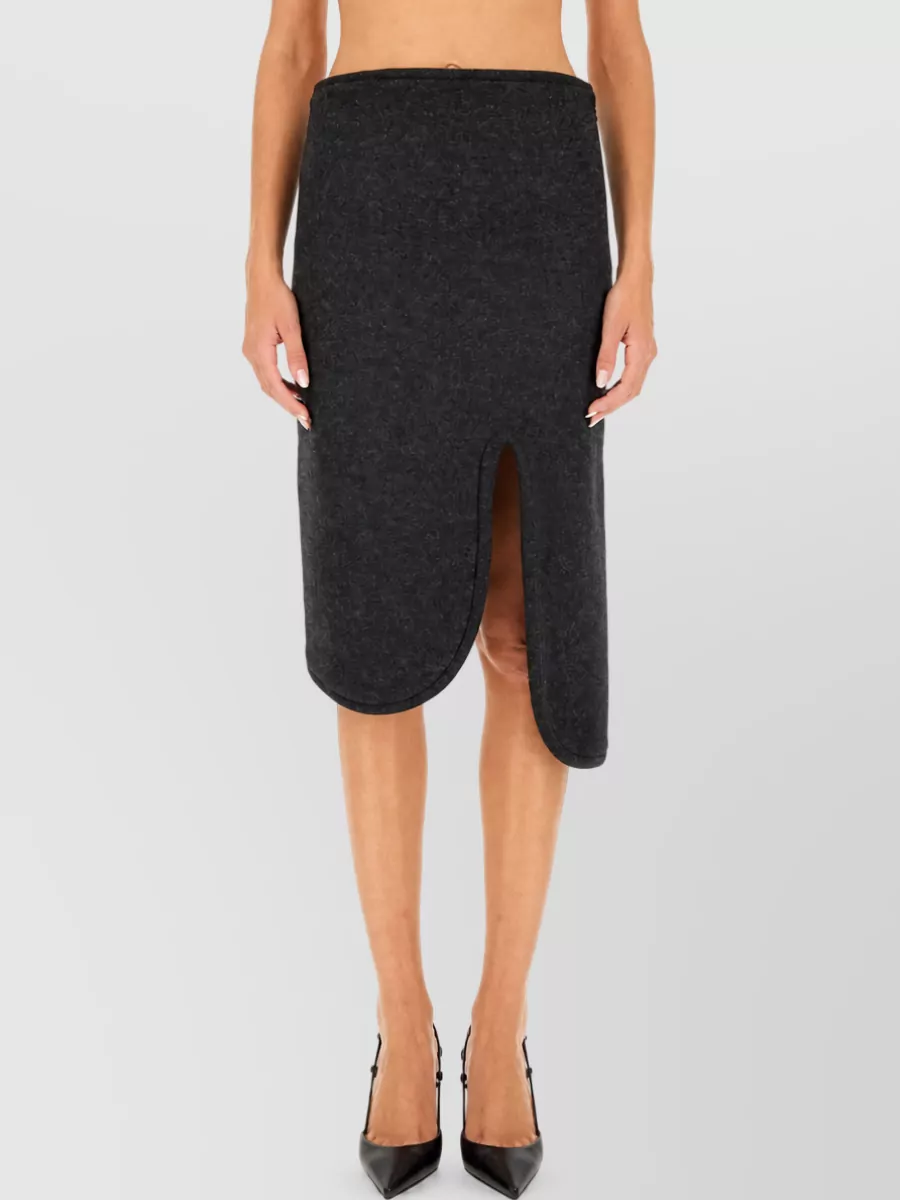 Victoria Beckham Wool Padded Asymmetric Skirt