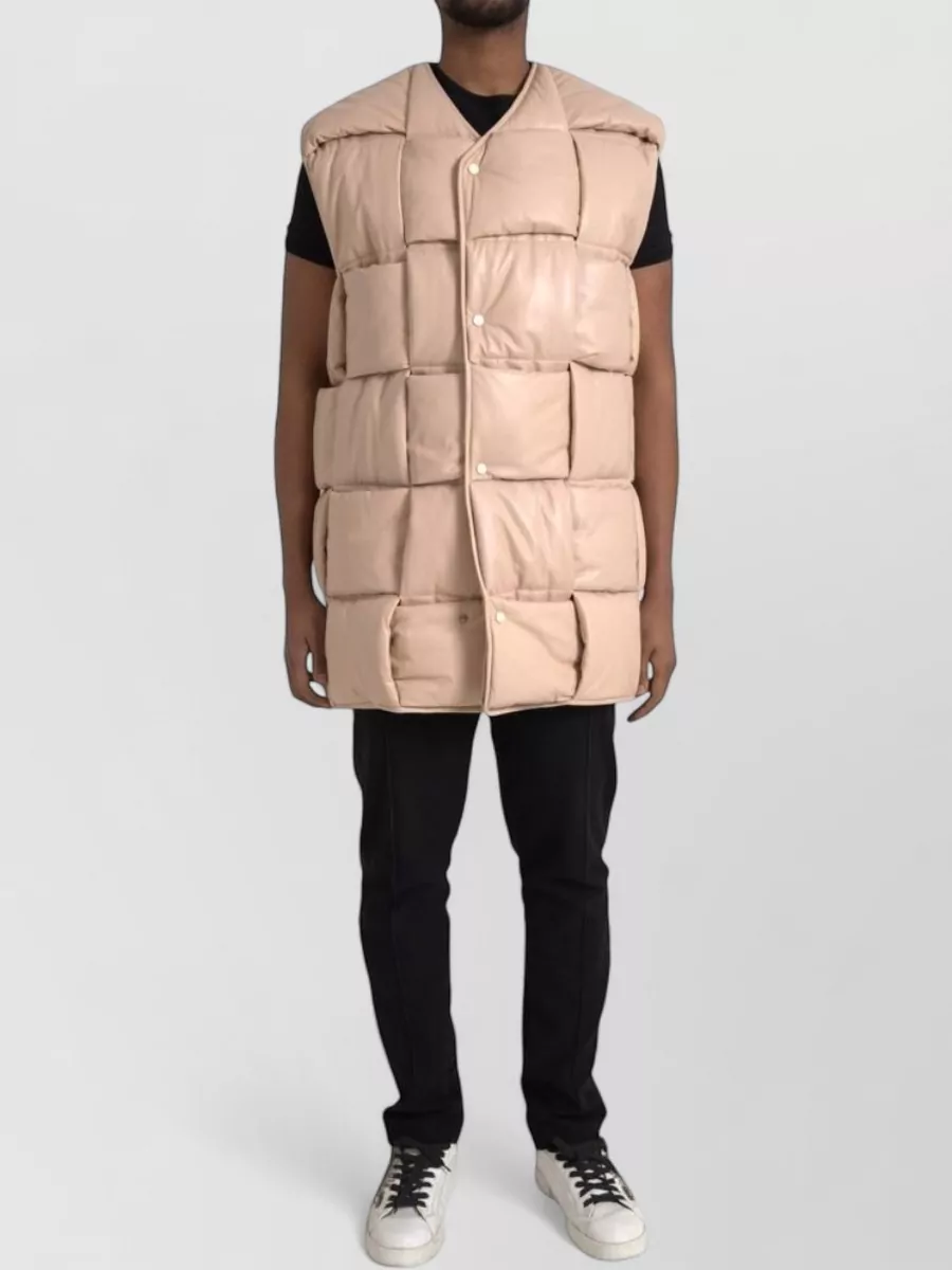 Bottega Veneta leather quilted sleeveless vest