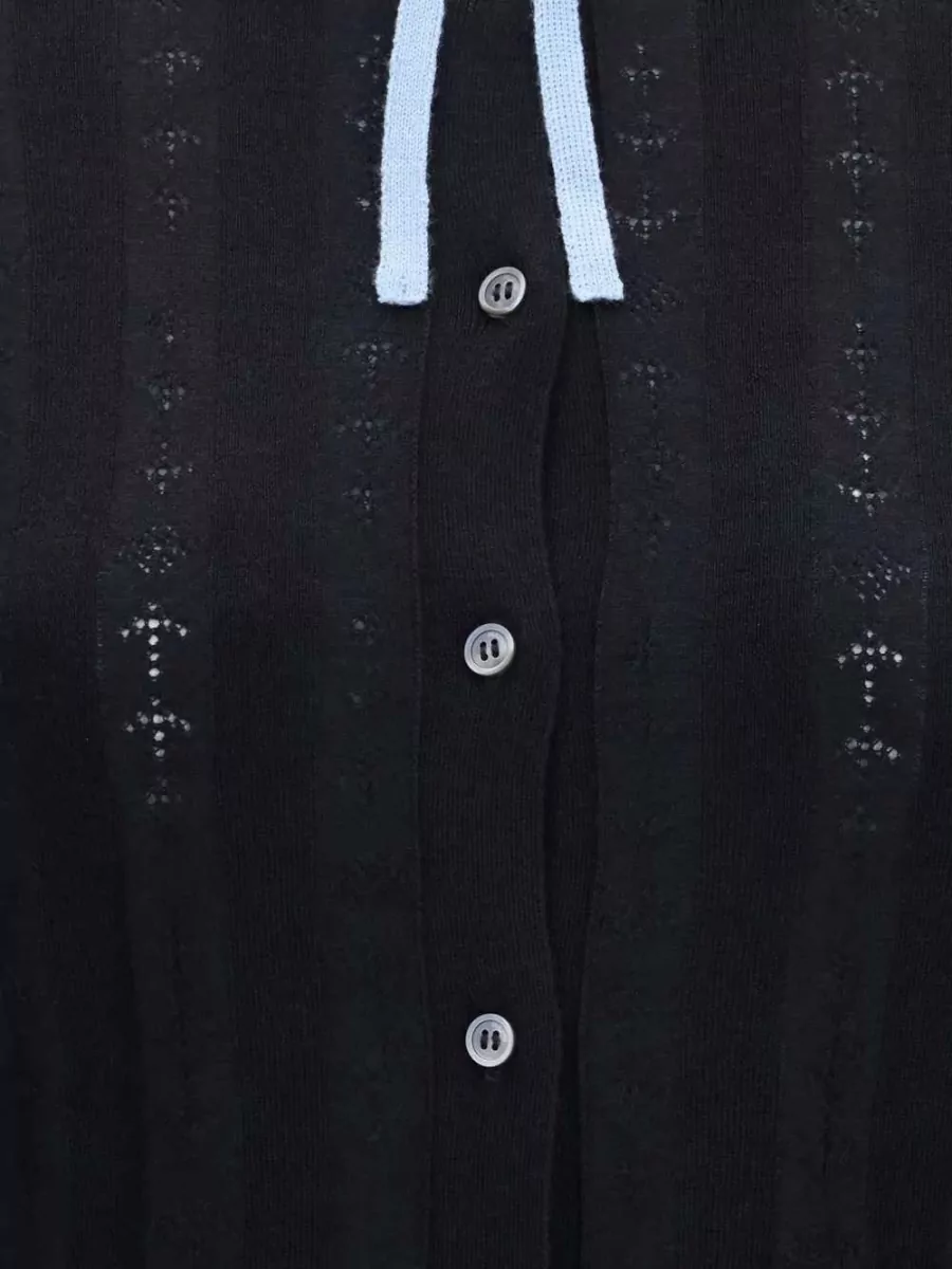 Marni Silk merino wool textured knit cardigan
