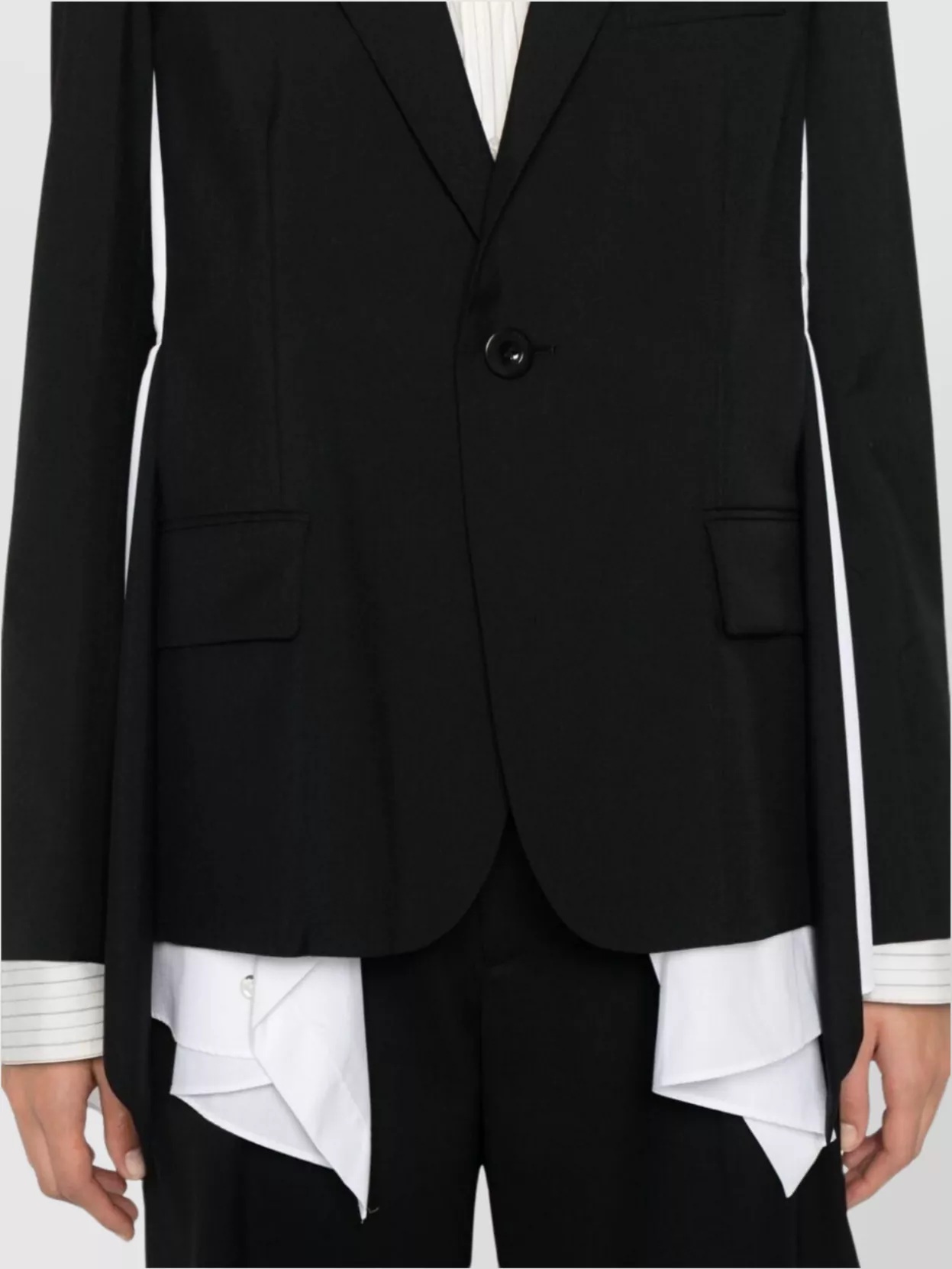 Sacai Panel Detail Flap Pockets Notched Lapels