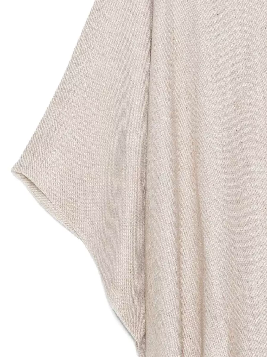 Brunello Cucinelli Linen Fringed Poncho