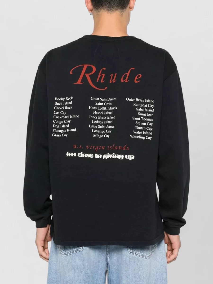 Rhude Regatta Tour Long Sleeve Graphic T Shirt