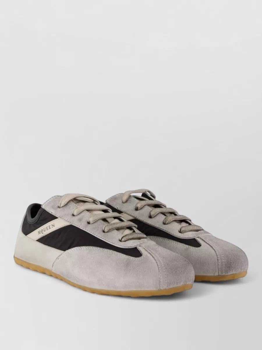 Alexander McQueen two-tone leather lace-up sneakers