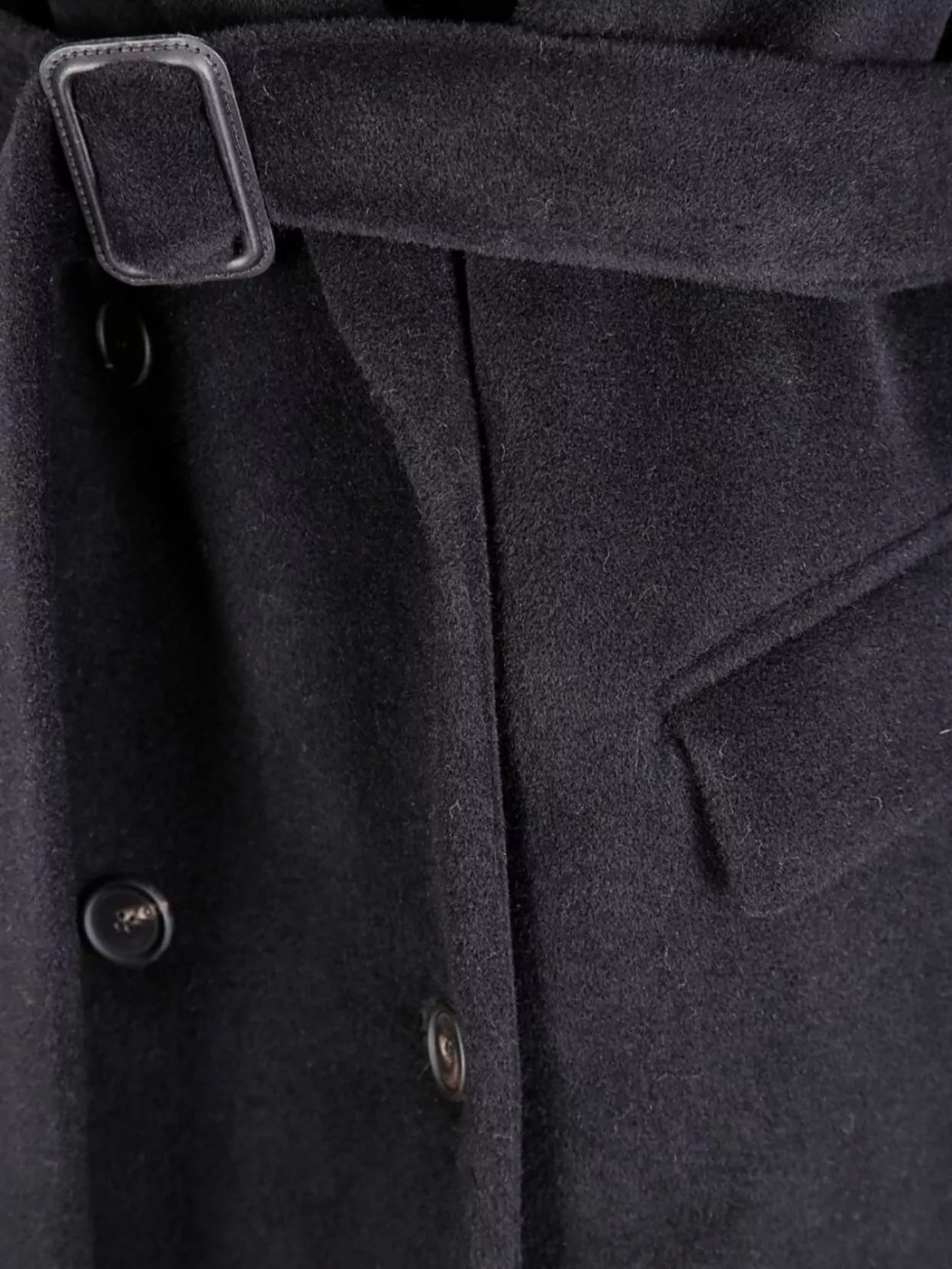 Tagliatore Long Belted Double-Breasted Wool Coat