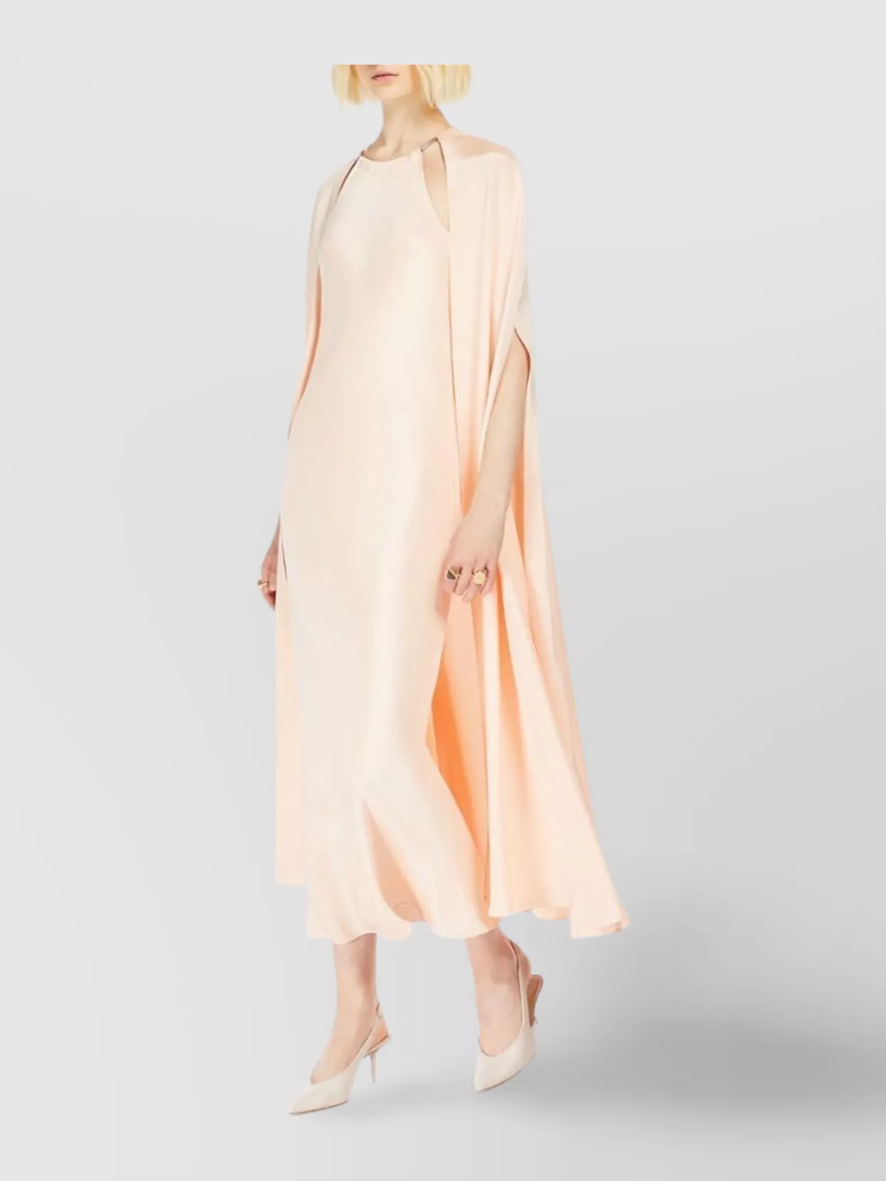 Max Mara Silk Crêpe De Chine Dress With American Neckline